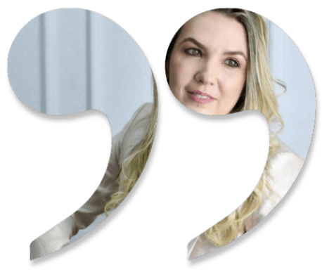 Imagem de uma ASPAs com o fundo focado nos olhos da Kamylla Acioli